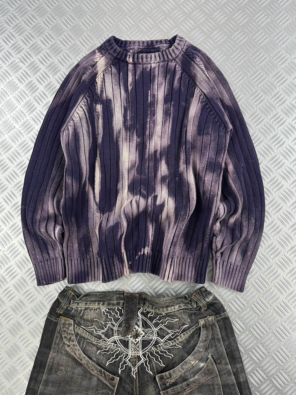Handmade knitted sweater vintage (L)