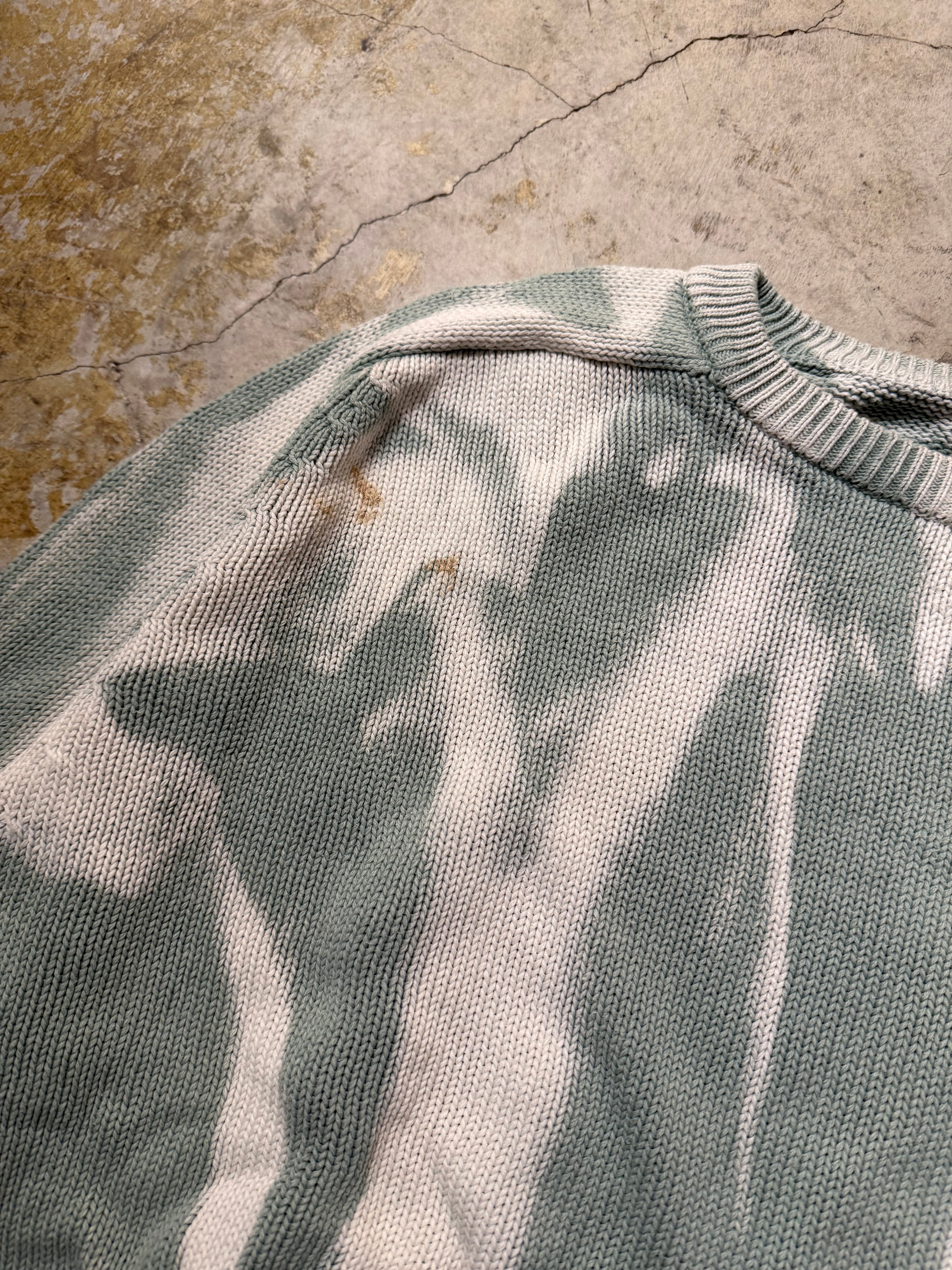Vintage Knitted Y2k Bleached Sweater (L)