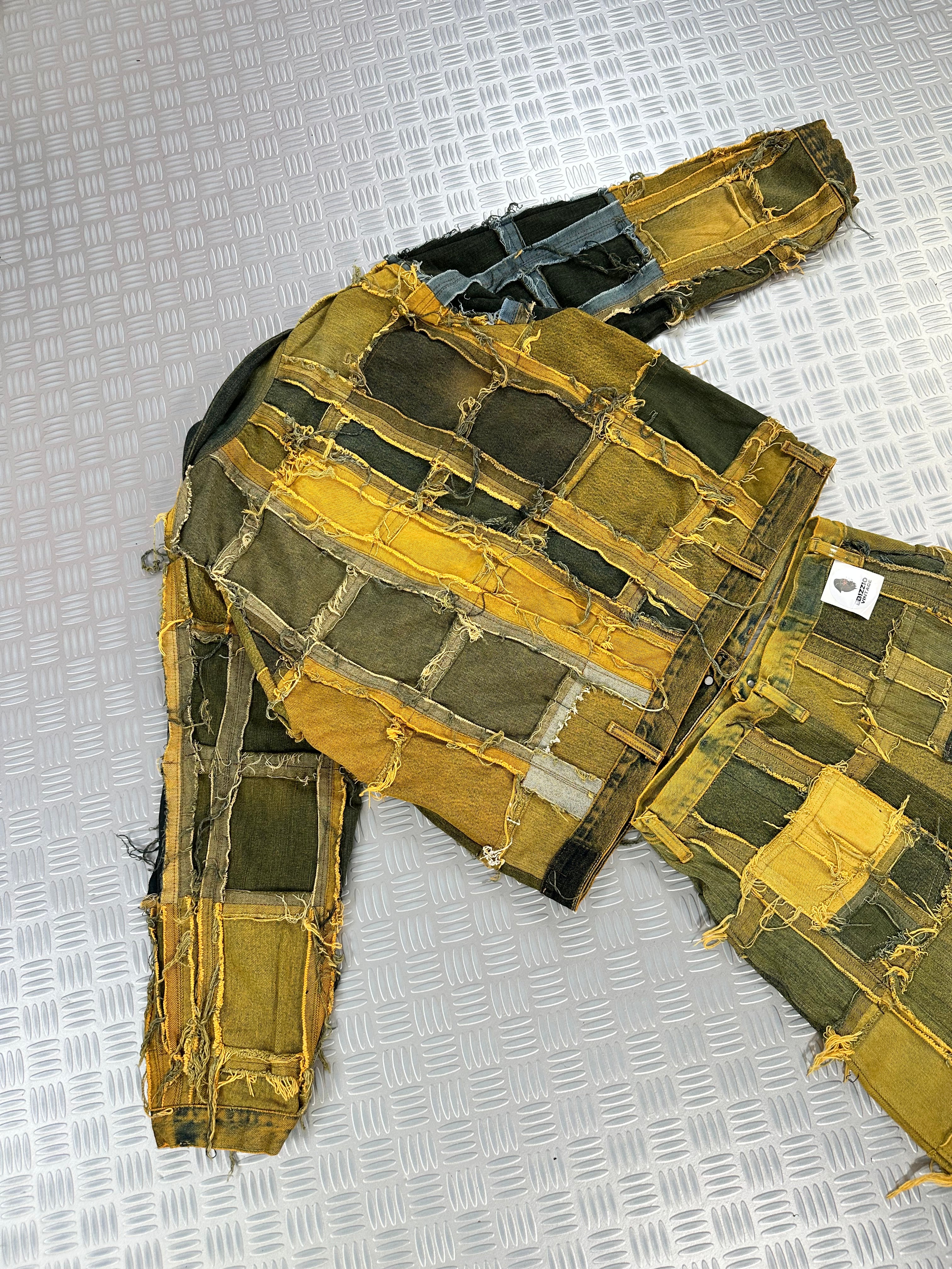 Harrington bomber jacket handmade patchwork upcycled