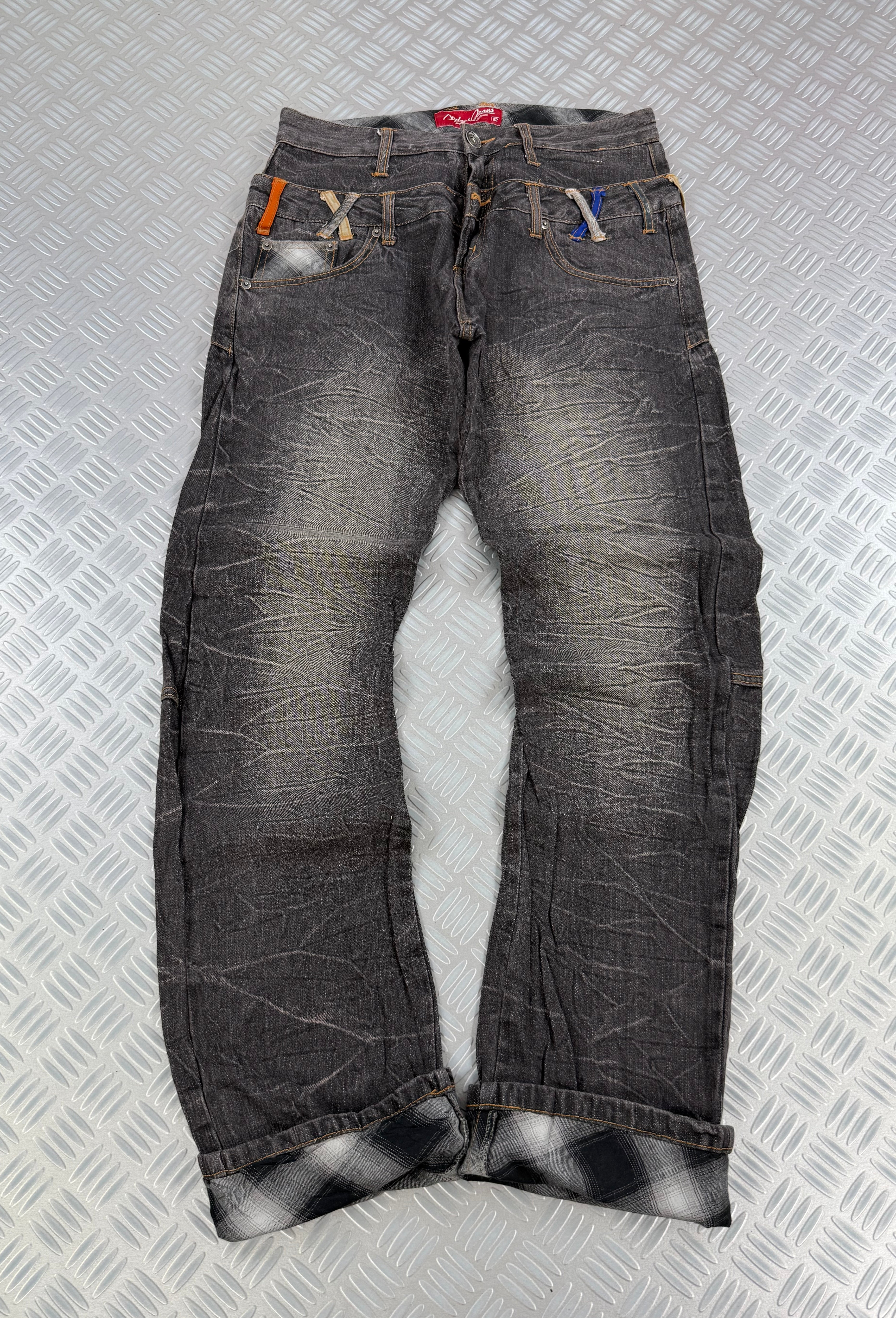 Double waist Japanese y2k jeans vintage (M)