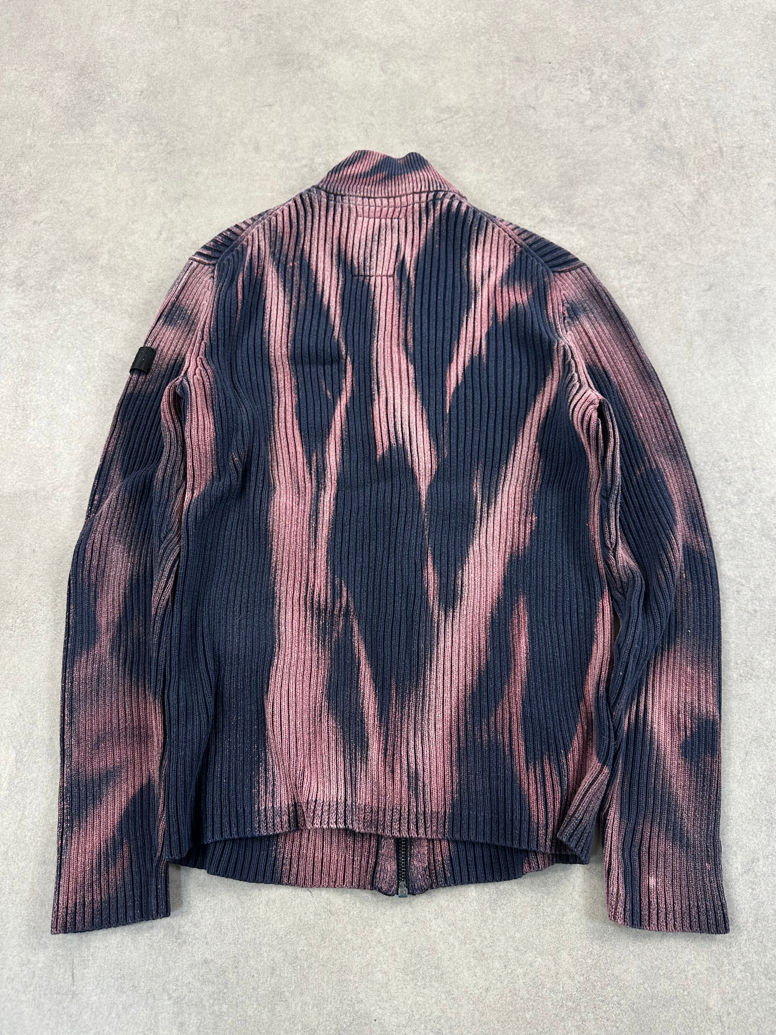 Full zip knitted sweater custom 00’s y2k (L)