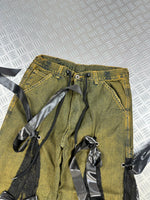 Y2K baggy flared jeans handmade coquette ( M)