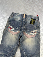 Vintage Japanese jeans leopard crazy y2k archive (S)
