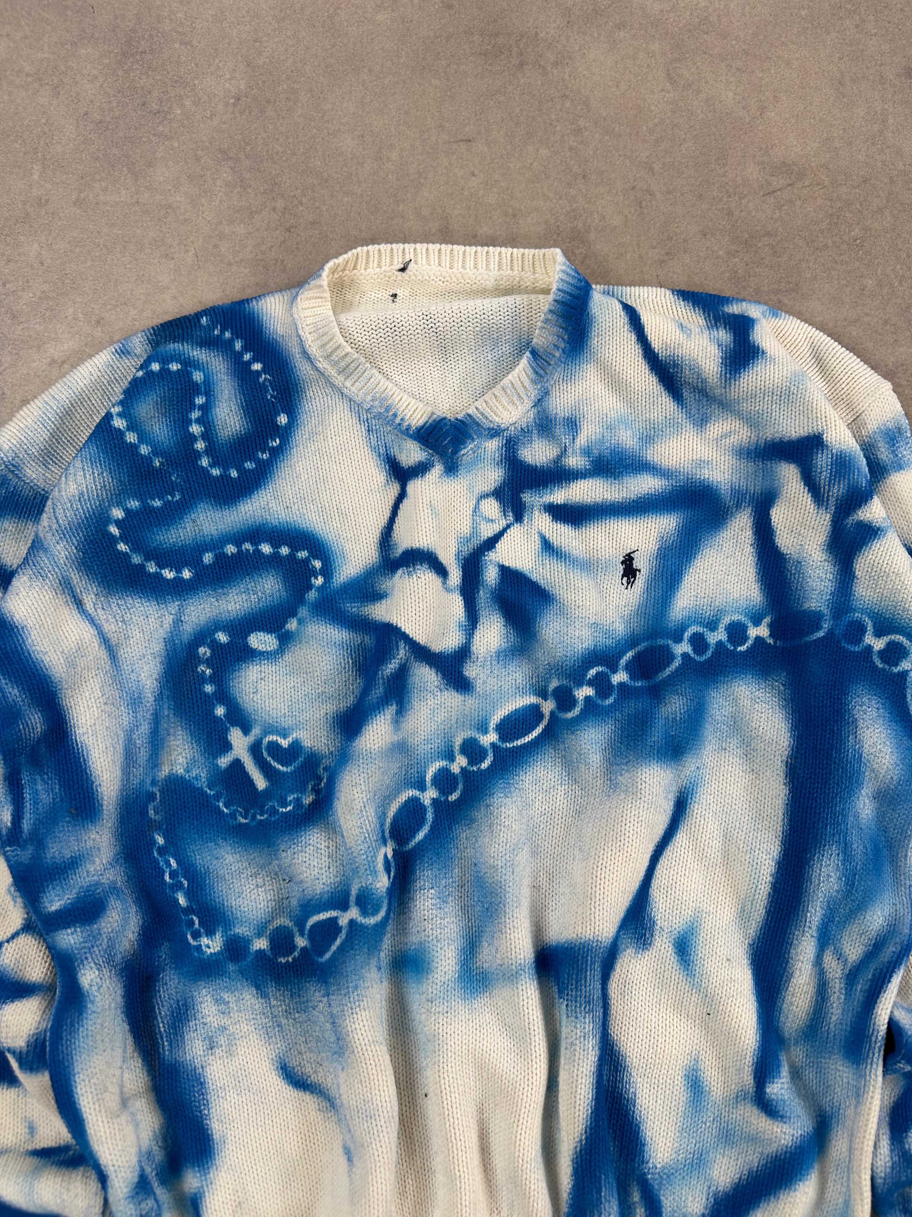 Vintage Polo Ralph Lauren Y2k Knitted Sweater custom (L)