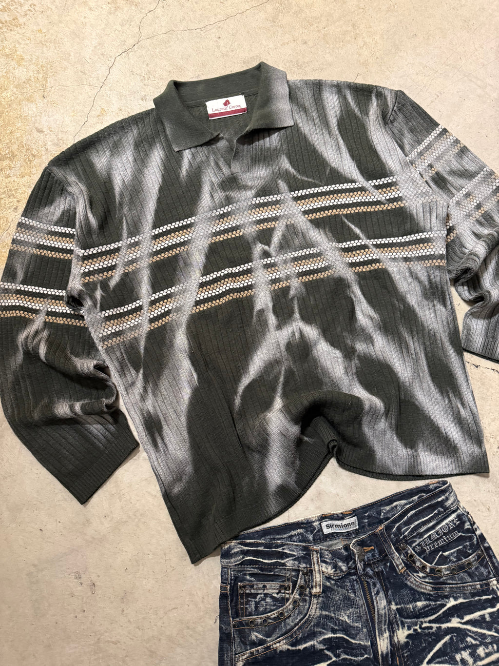 Vintage Y2k Knitted Sweater custom (M)
