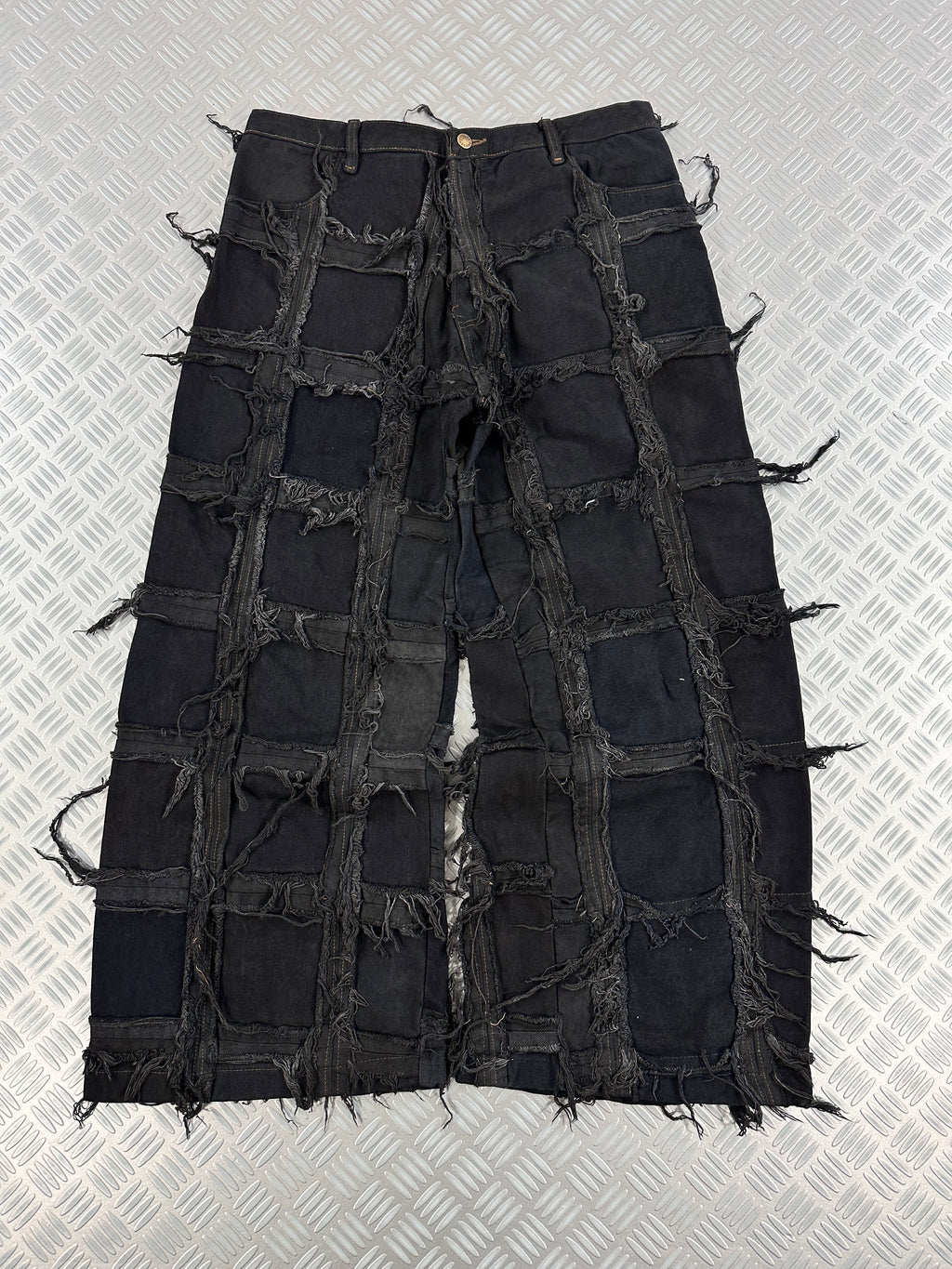 Baggy jeans patchwork upcycled handmade