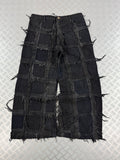 Baggy jeans patchwork upcycled handmade