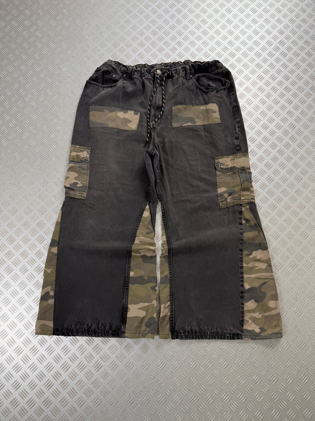 Vintage Patchwork y2k Ultra Baggy Hip Hop Jeans 00s custom (L)