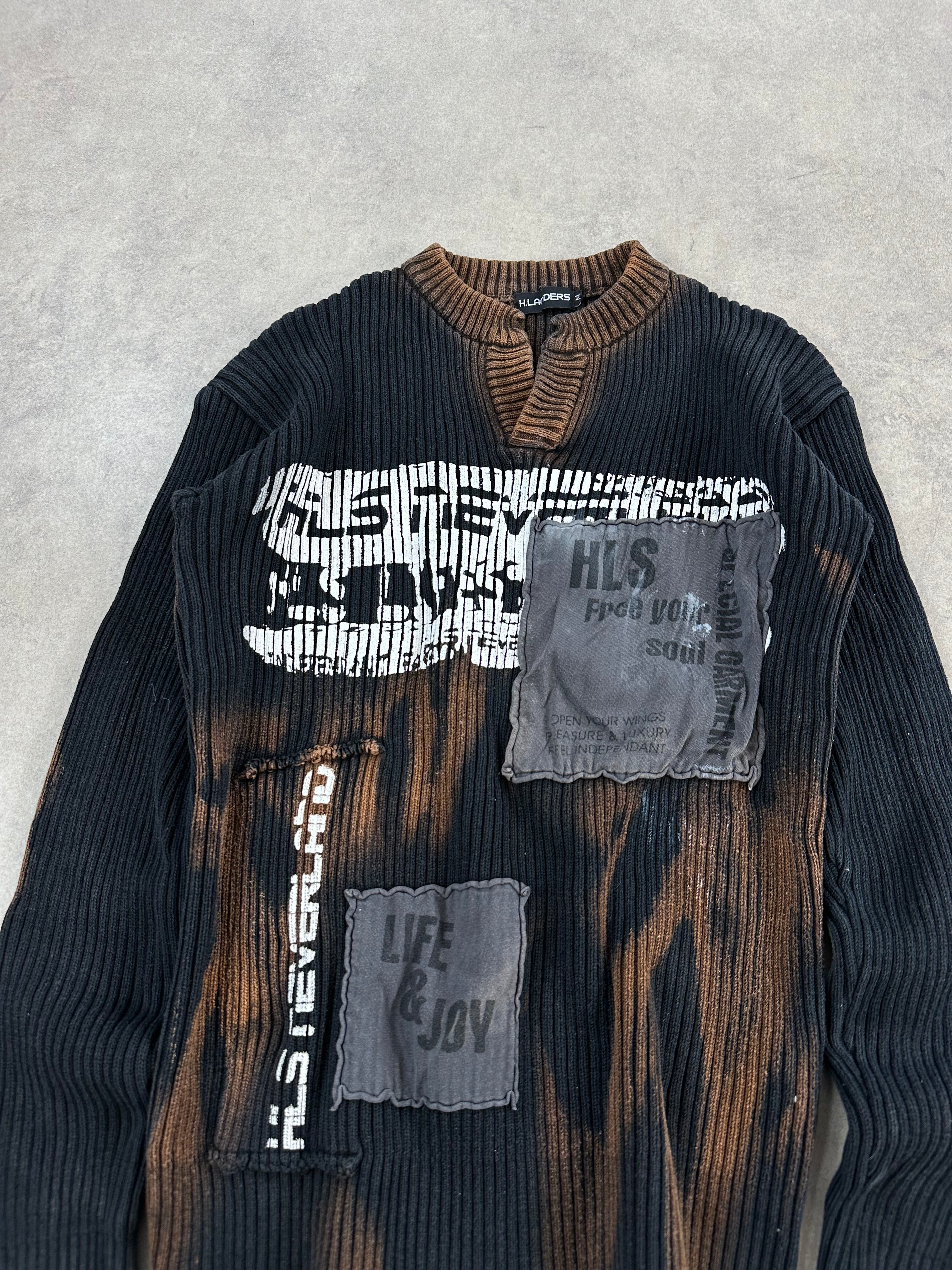 Vintage Knitted Y2k Bleached Sweater (M)