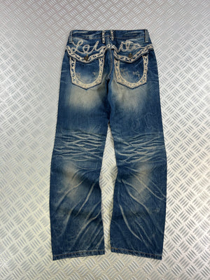 Vintage Faded Tribal Y2K Jeans 90s