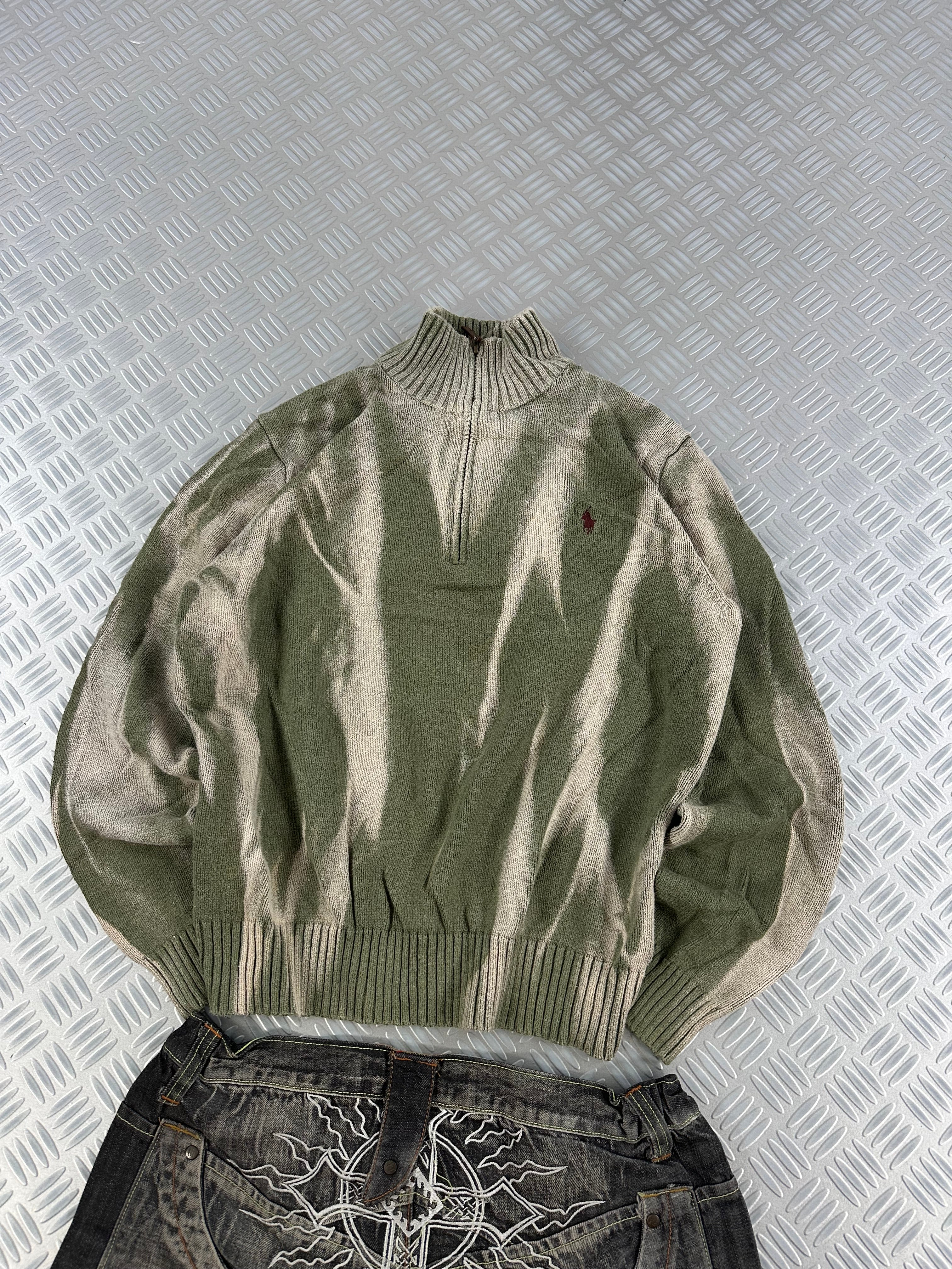 Polo Ralph Lauren mid zip sweater handmade (M)