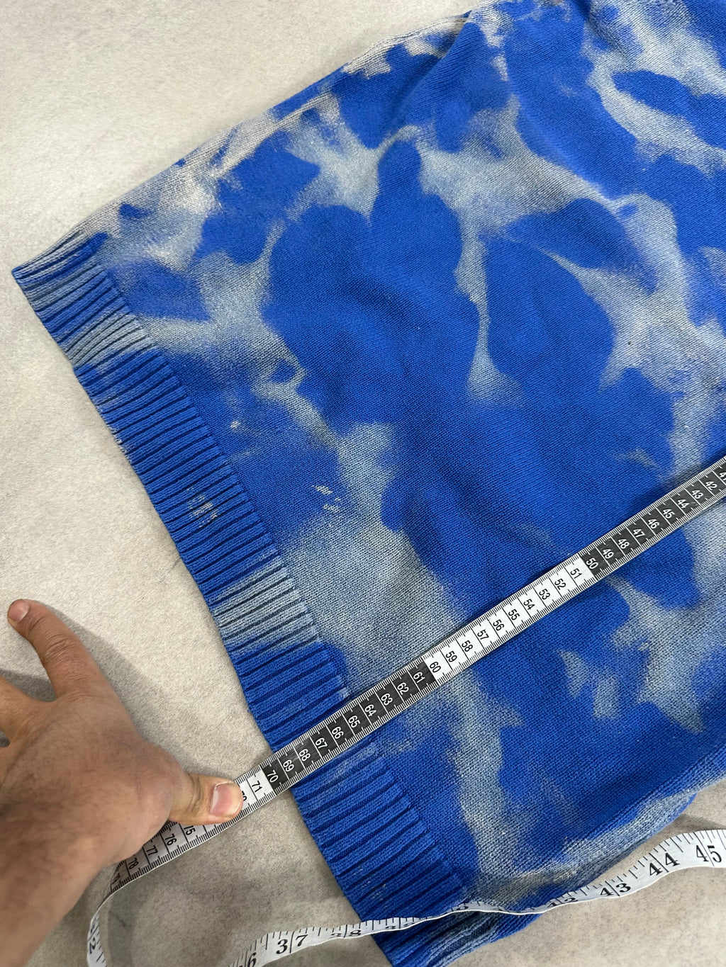 Mid zip knitted sweater custom y2k (L)
