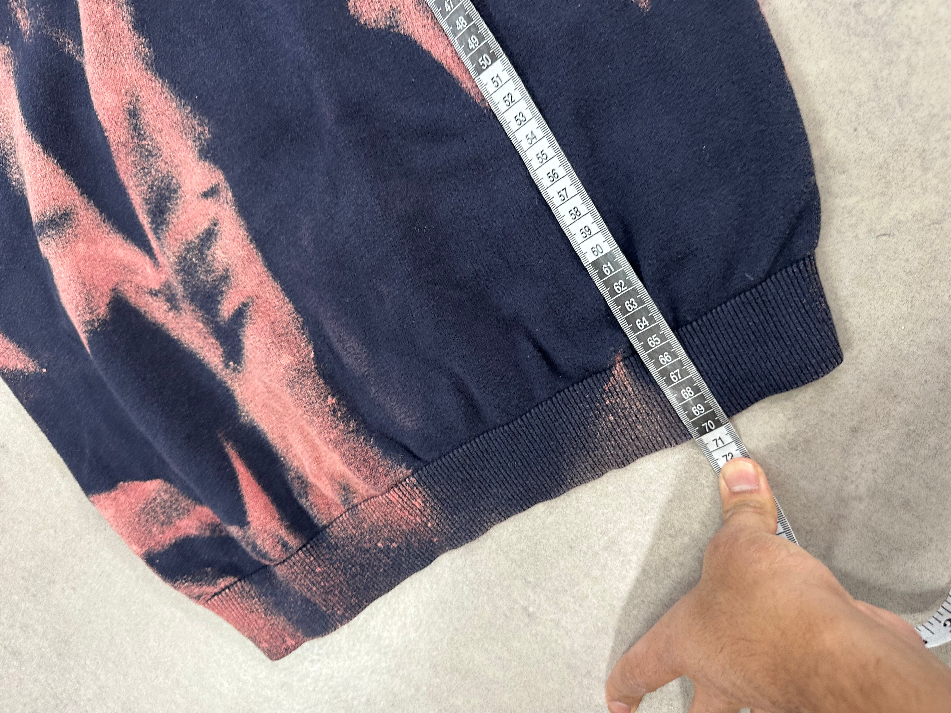 Full zip knitted sweater custom y2k (M)