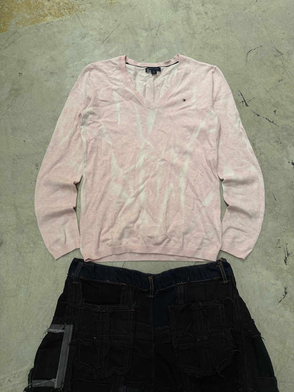Vintage Tommy Hilfiger Y2k Knitted Sweater bleached (S)