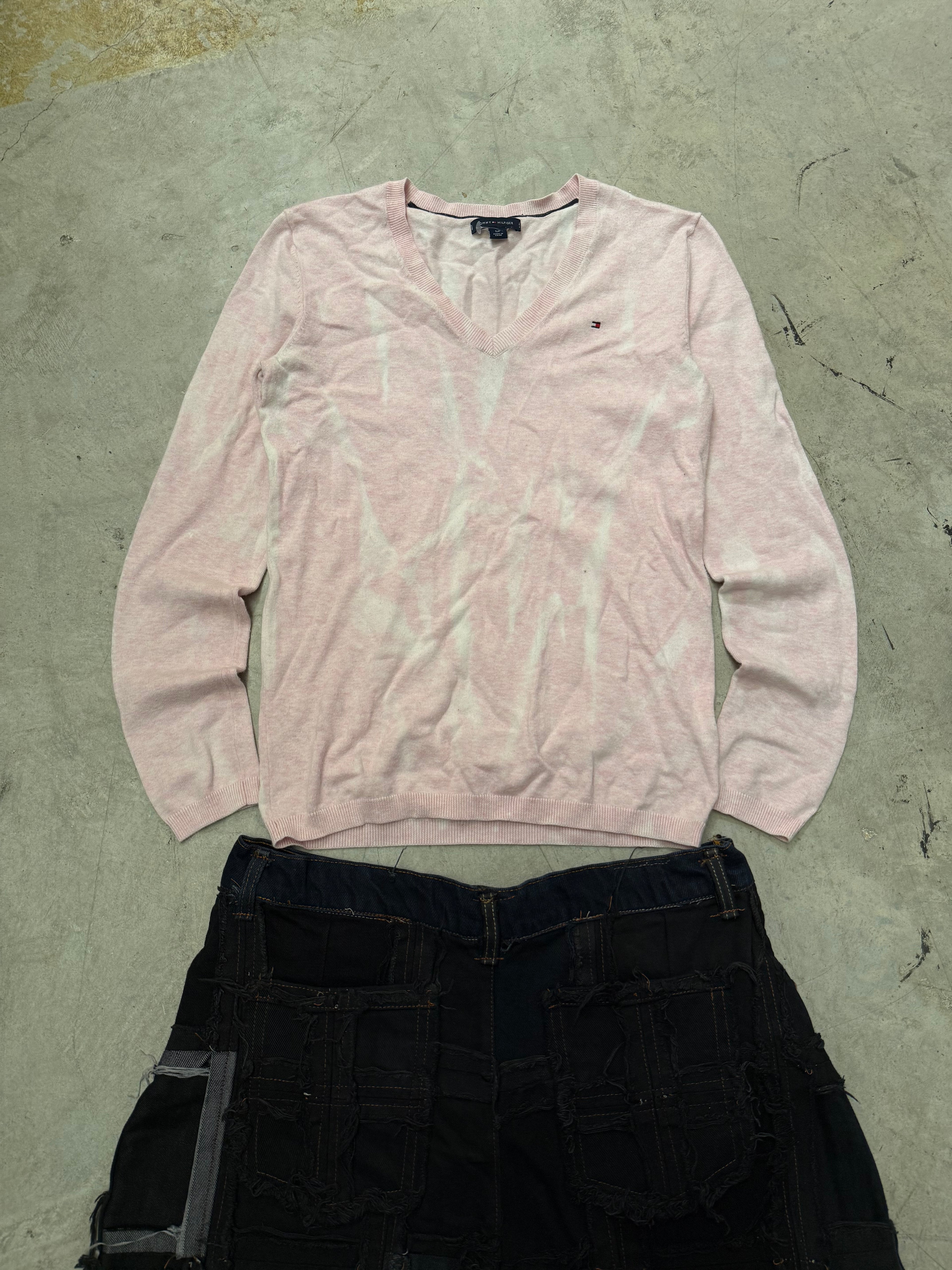 Vintage Tommy Hilfiger Y2k Knitted Sweater bleached (S)