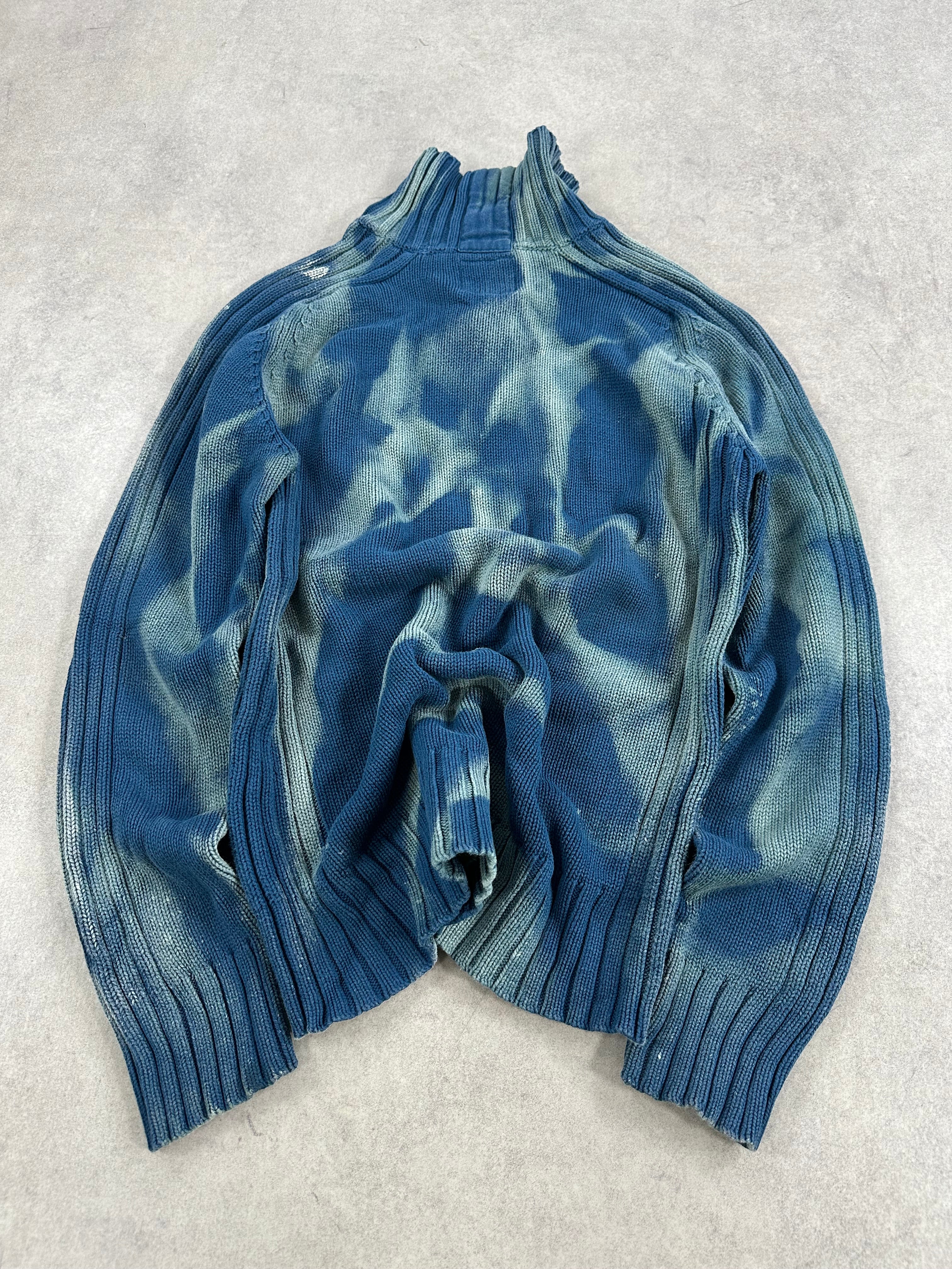 Mid zip knitted sweater custom y2k (XL)