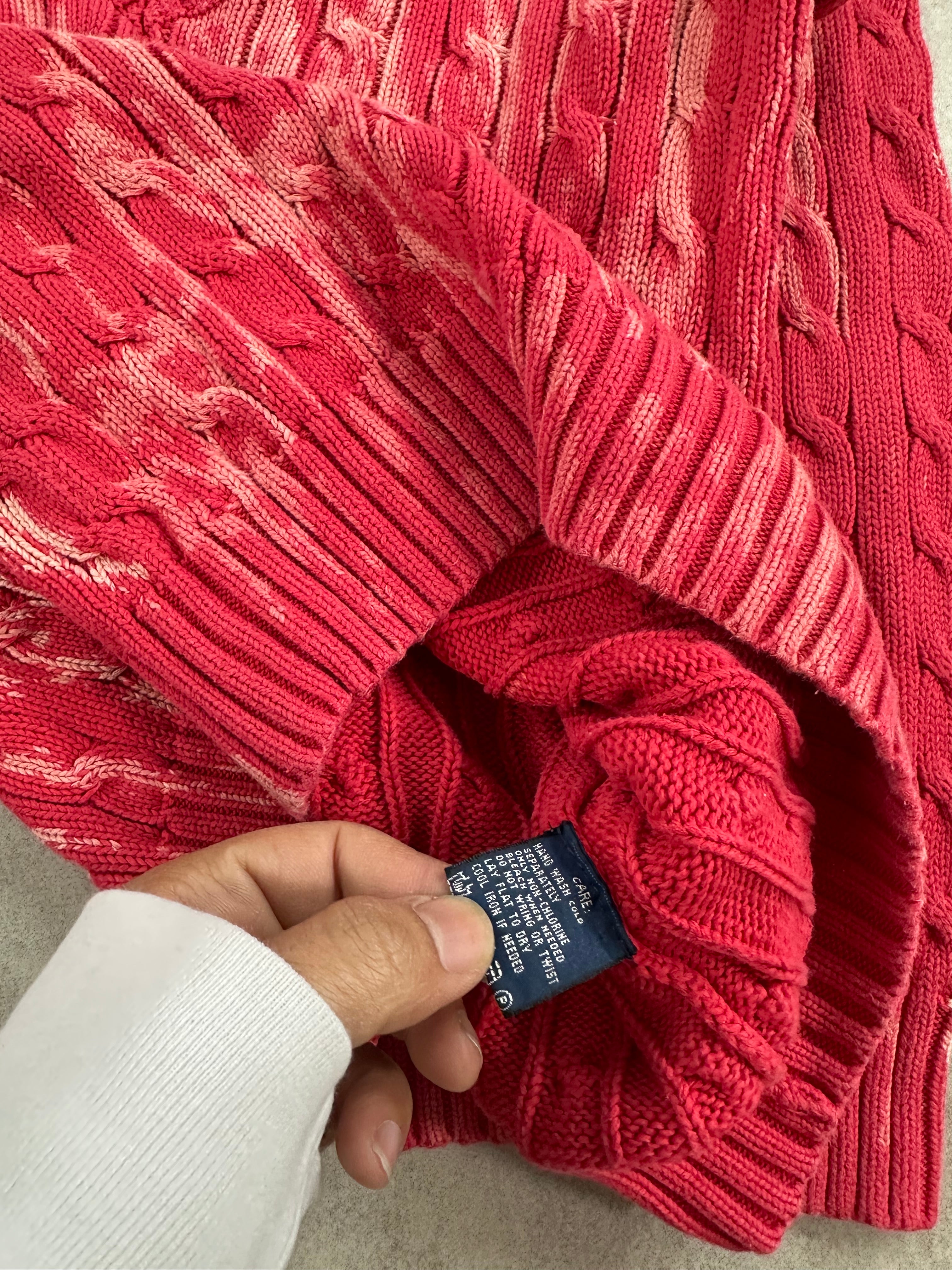 Knitted sweater polo Ralph Lauren custom y2k (M)