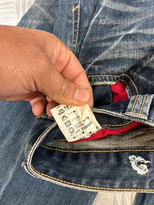 Vintage Big Train y2k Faded Electric Hip Hop Japanese Jeans 90s