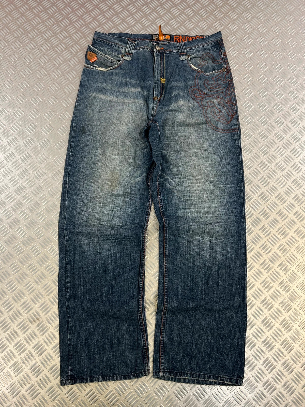 Vintage Akademiks tribal y2k Baggy Hip Hop Jeans 2000s style