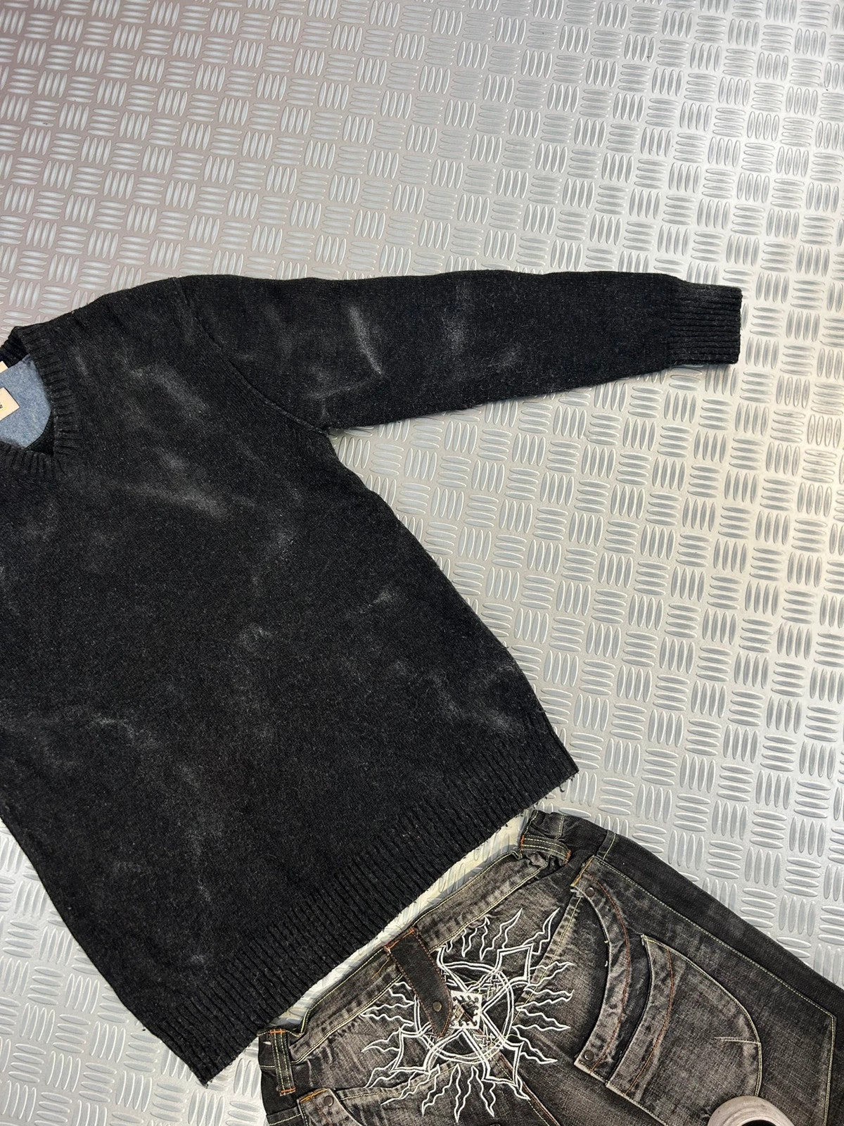 Vintage Washed y2k Knitted Sweater 90s style