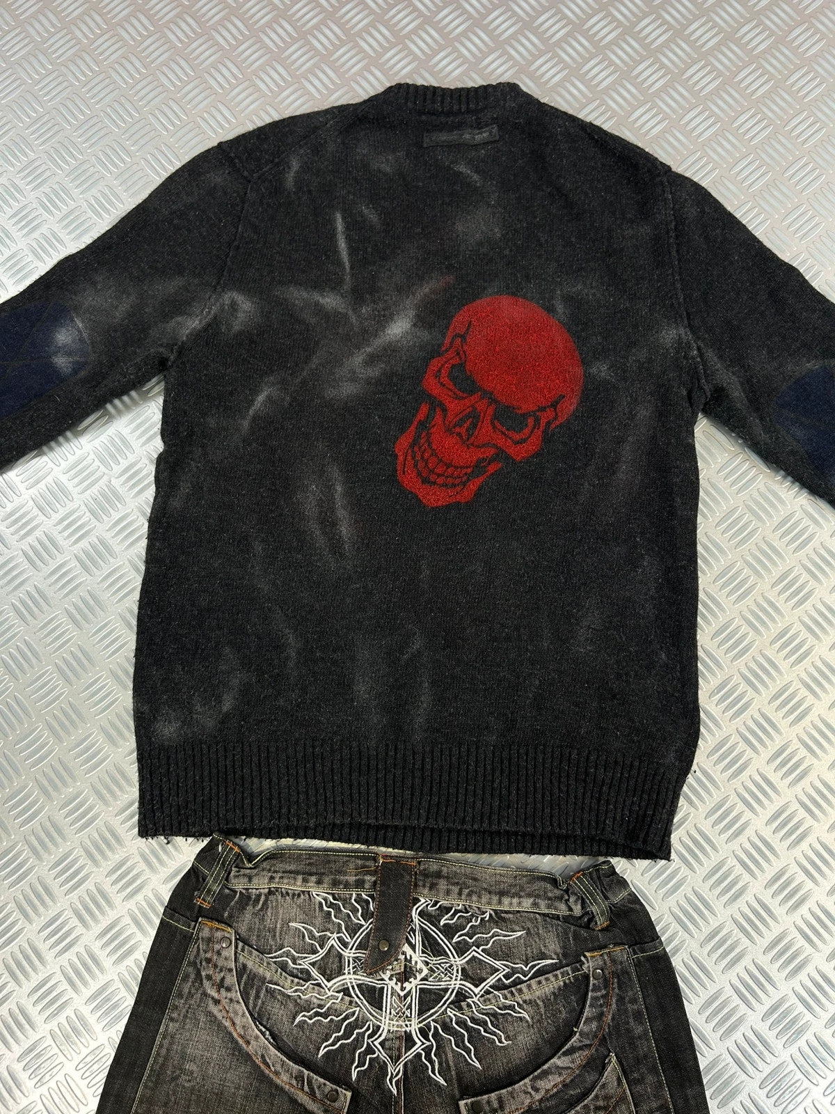 Vintage Washed y2k Knitted Sweater 90s style