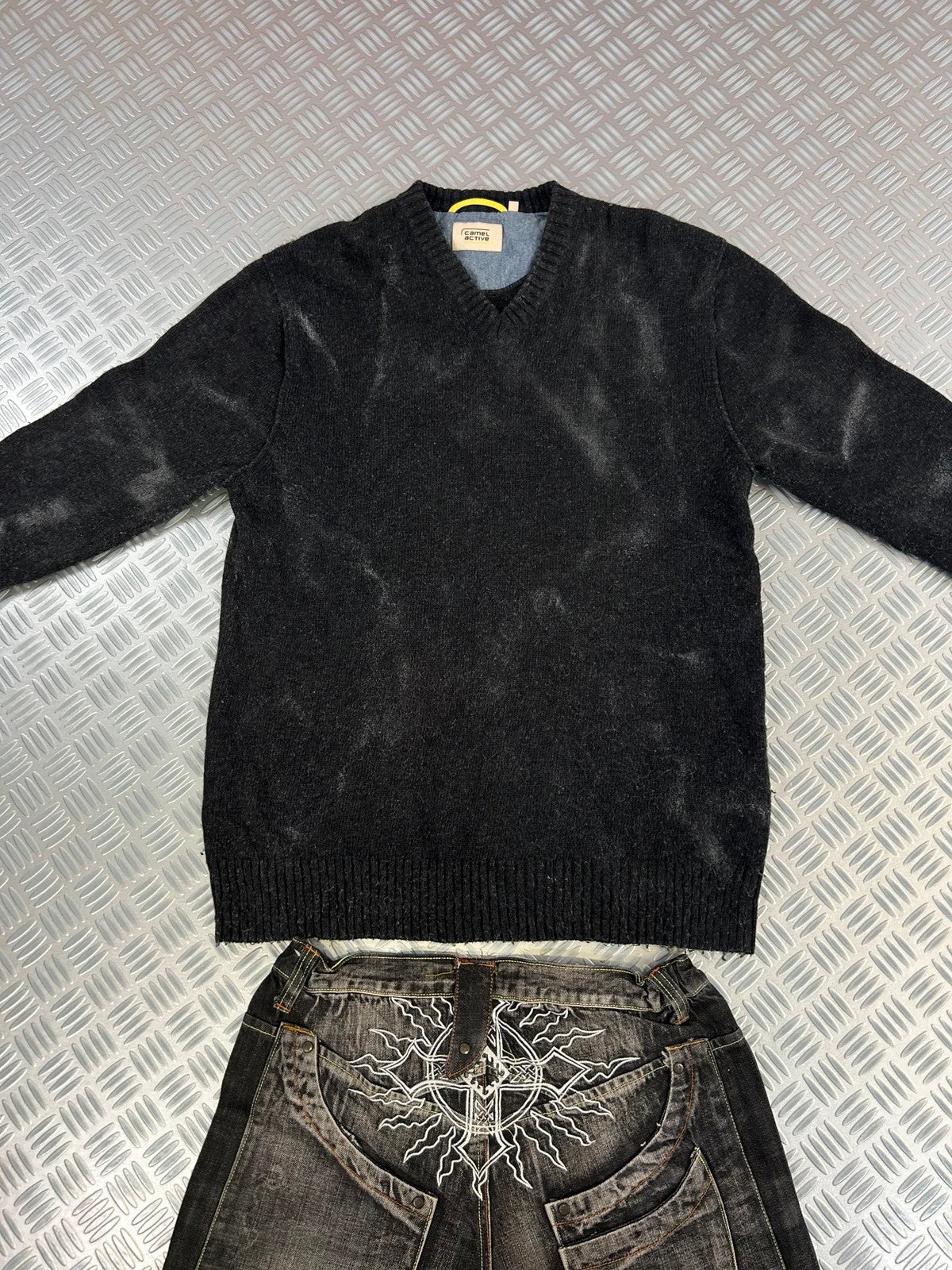 Vintage Washed y2k Knitted Sweater 90s style