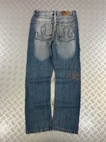 Vintage Dragon Tribal Japanese Y2K Baggy Hip Hop Jeans 90s