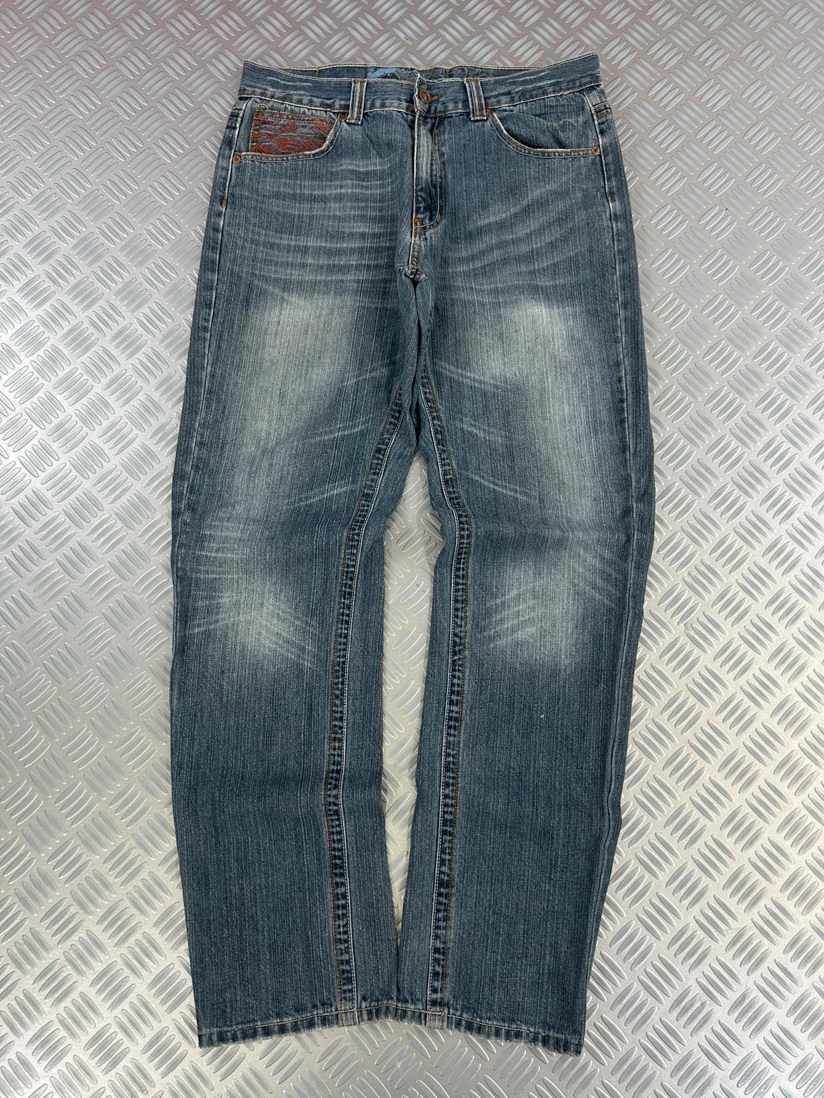 Vintage Tribal y2k Hip Hop Denim Baggy jeans 90s style