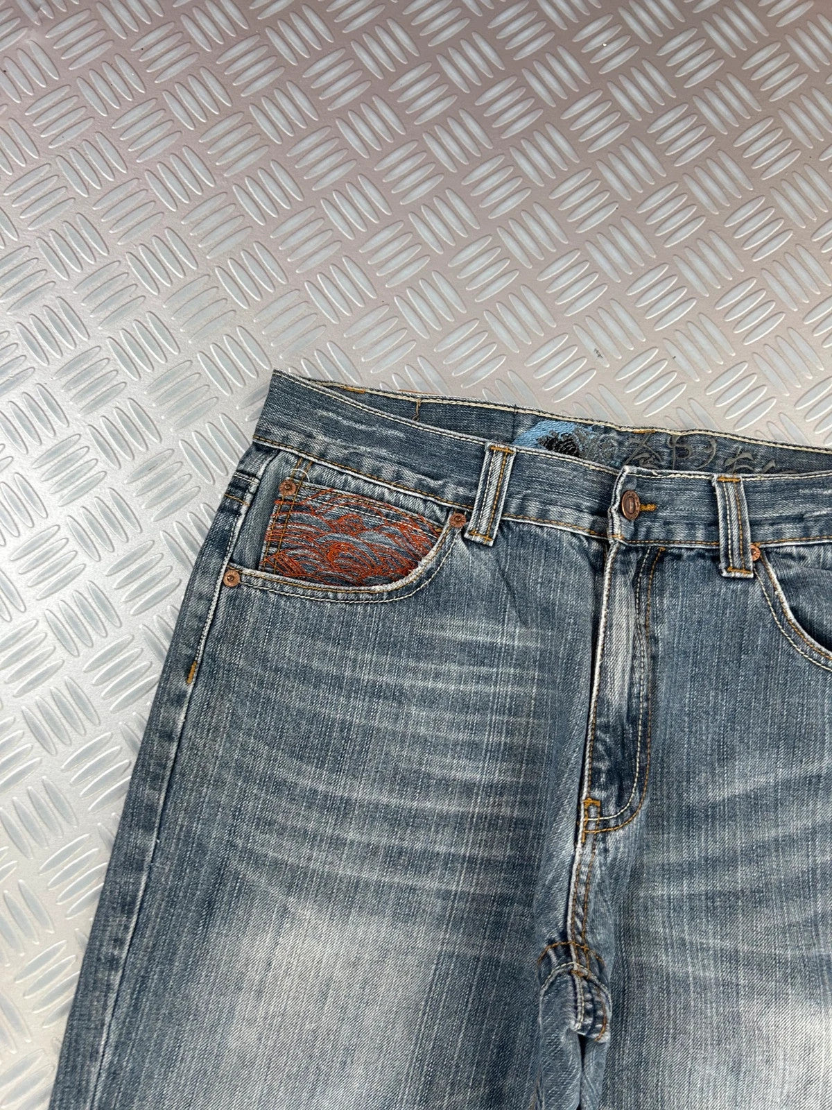 Vintage Tribal y2k Hip Hop Denim Baggy jeans 90s style
