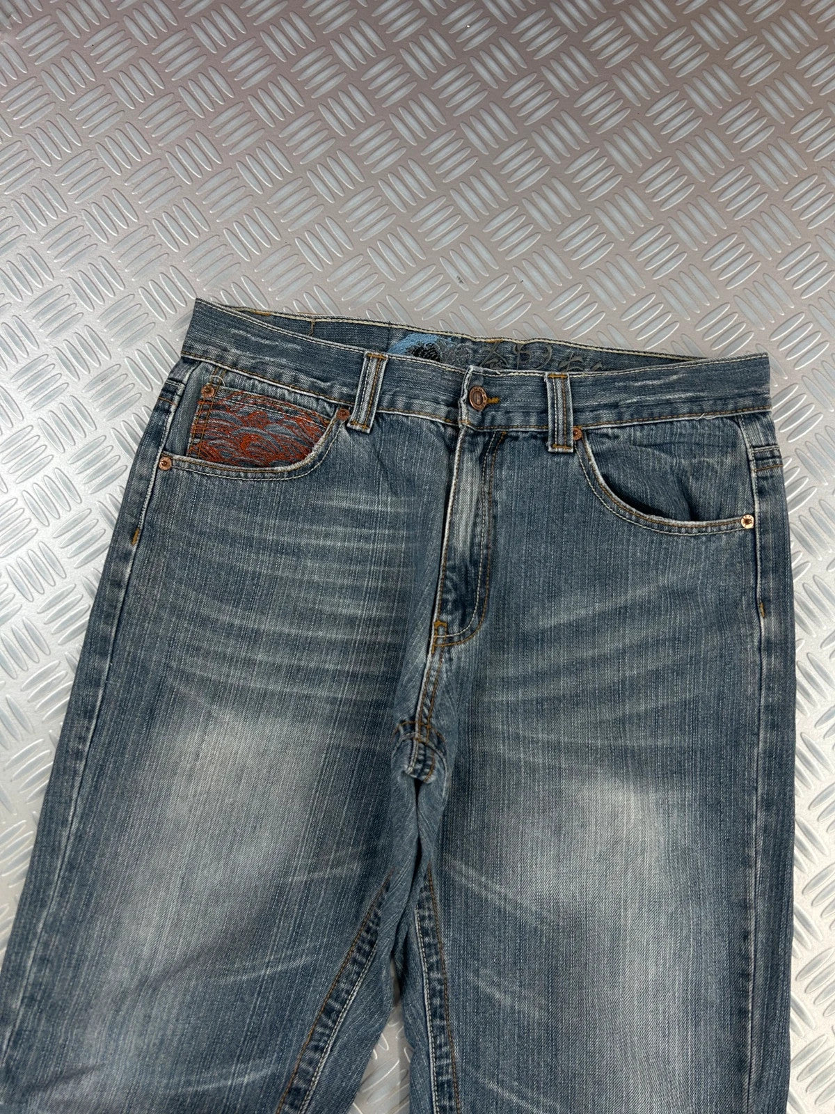 Vintage Tribal y2k Hip Hop Denim Baggy jeans 90s style