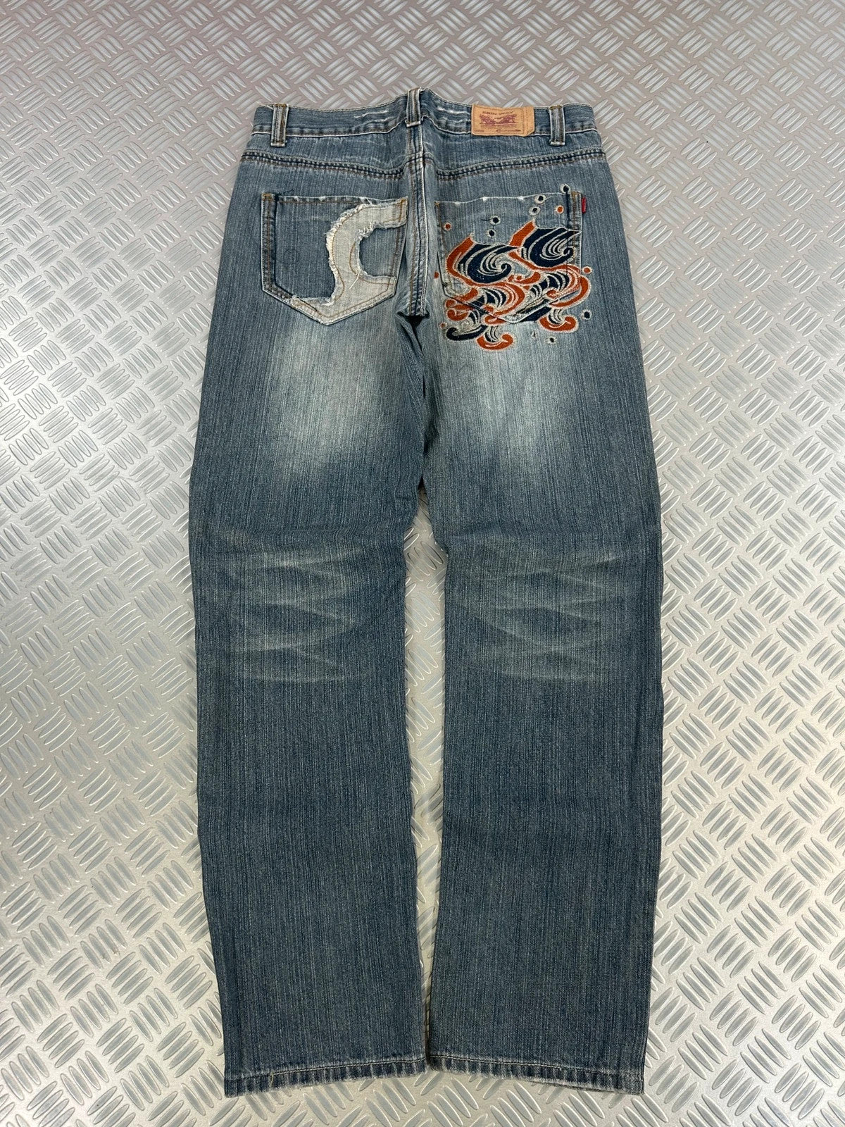 Vintage Tribal y2k Hip Hop Denim Baggy jeans 90s style