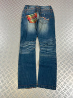 Vintage Double Waist Y2K Japanese Hip Hop Jeans 2000s style