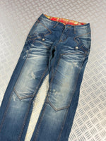 Vintage Double Waist Y2K Japanese Hip Hop Jeans 2000s style