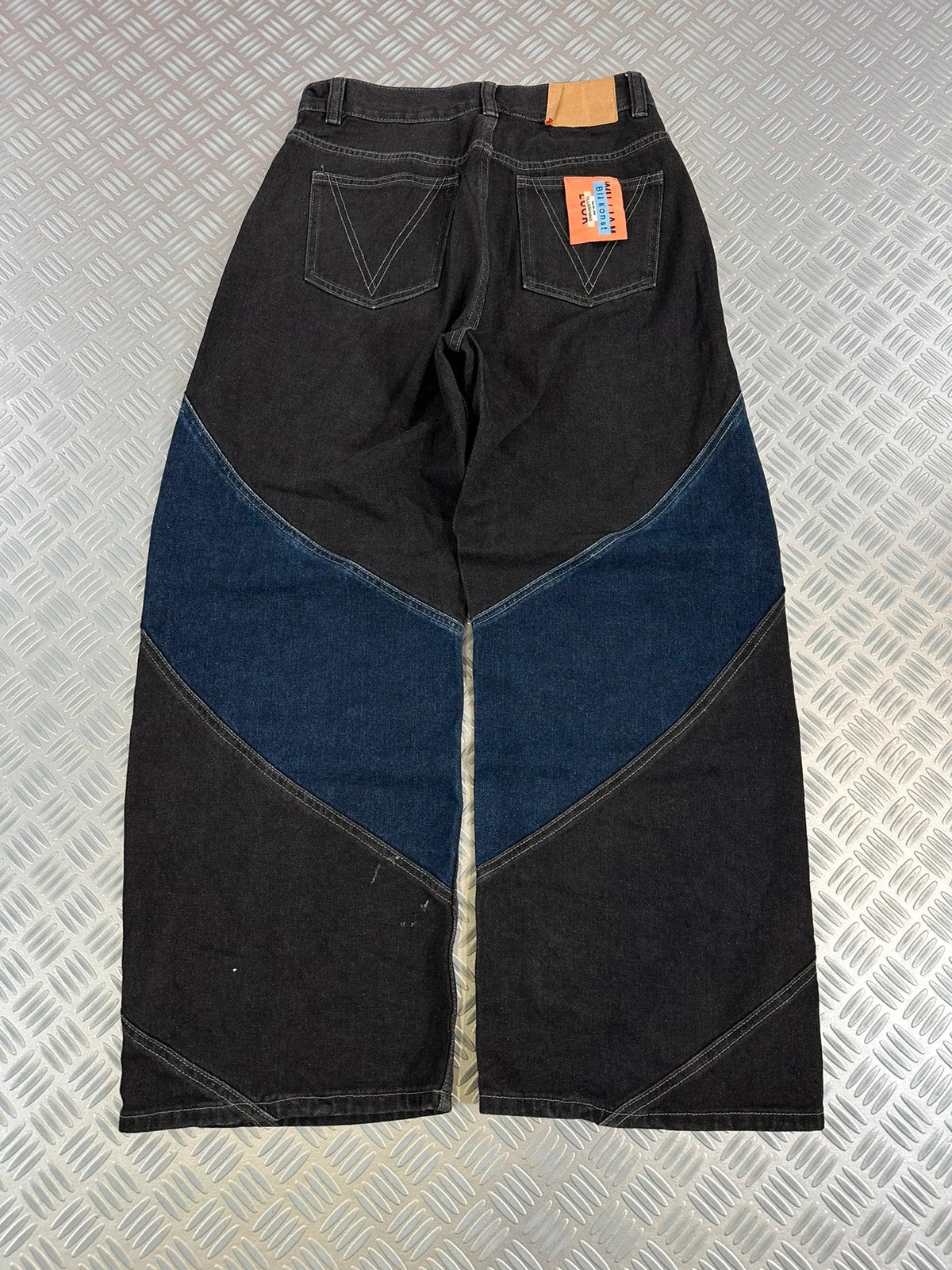 Vintage Curve Denim Hip Hop Y2k Baggy Jeans Handmade 2000s style rare