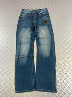 Vintage Big Train Y2k Japanese Faded Leather Jeans 90s style rare piece