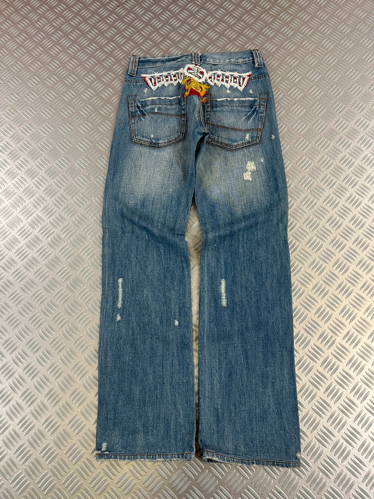 Vintage Embroidered Tribal Y2k Jeans 90s rare piece