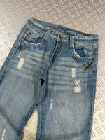 Vintage Embroidered Tribal Y2k Jeans 90s rare piece