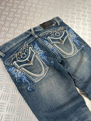 Vintage Flared Y2K Boot cut Faded Japanese jeans 90s
