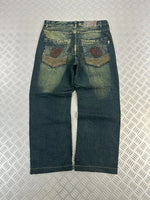 Vintage Faded y2k Baggy Hip Hop Jeans Tribal 00s