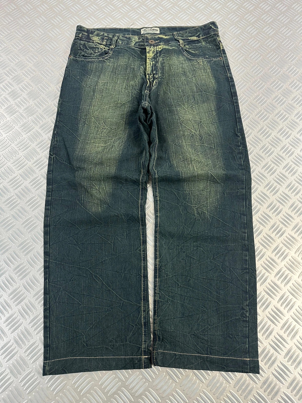 Vintage Faded y2k Baggy Hip Hop Jeans Tribal 00s