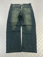 Vintage Faded y2k Baggy Hip Hop Jeans Tribal 00s