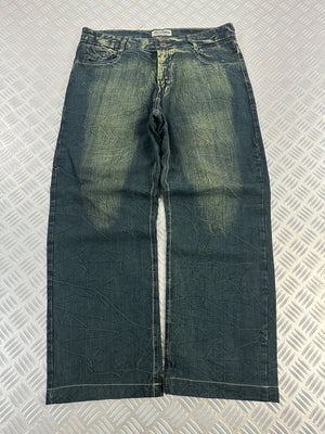 Vintage Faded y2k Baggy Hip Hop Jeans Tribal 00s
