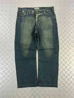 Vintage Faded y2k Baggy Hip Hop Jeans Tribal 00s
