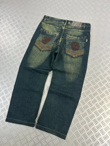 Vintage Faded y2k Baggy Hip Hop Jeans Tribal 00s