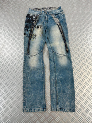 Vintage Y2K Japanese Flared jeans 00s rare