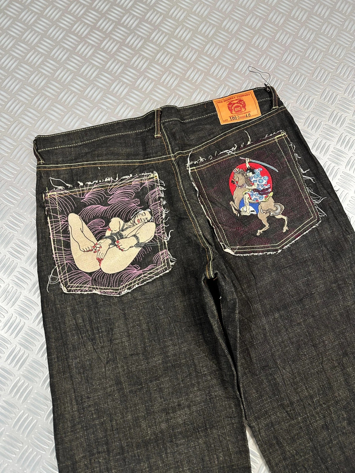 Vintage Red Monkey Company RMC Hip Hop Baggy Jeans rare piece 00s