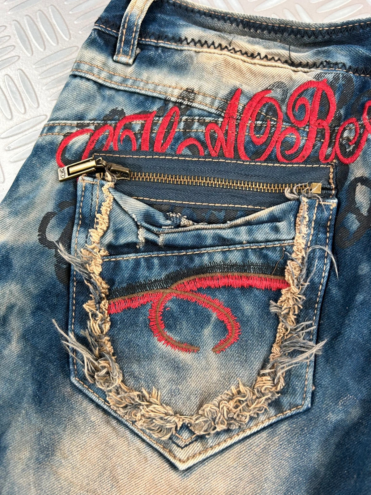 Vintage Flared Y2K Japanese Jeans Faded style 2000s rare opium piece