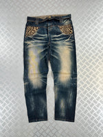 Vintage Flared Japanese y2k Jeans 2000s style