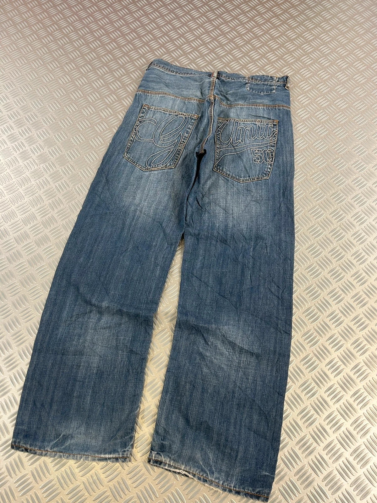 Vintage G-Unit Embroidered Tribal Hip Hop Denim Baggy Jeans 2000s style