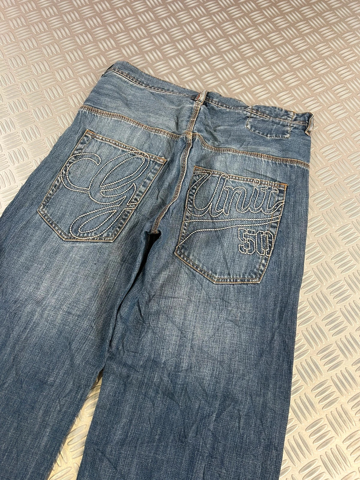 Vintage G-Unit Embroidered Tribal Hip Hop Denim Baggy Jeans 2000s style